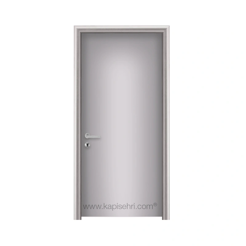 Gentaş 3153 Ofis Gri Menemen modeli ayarlı alüminyum kasalı laminat kapı detay görseli