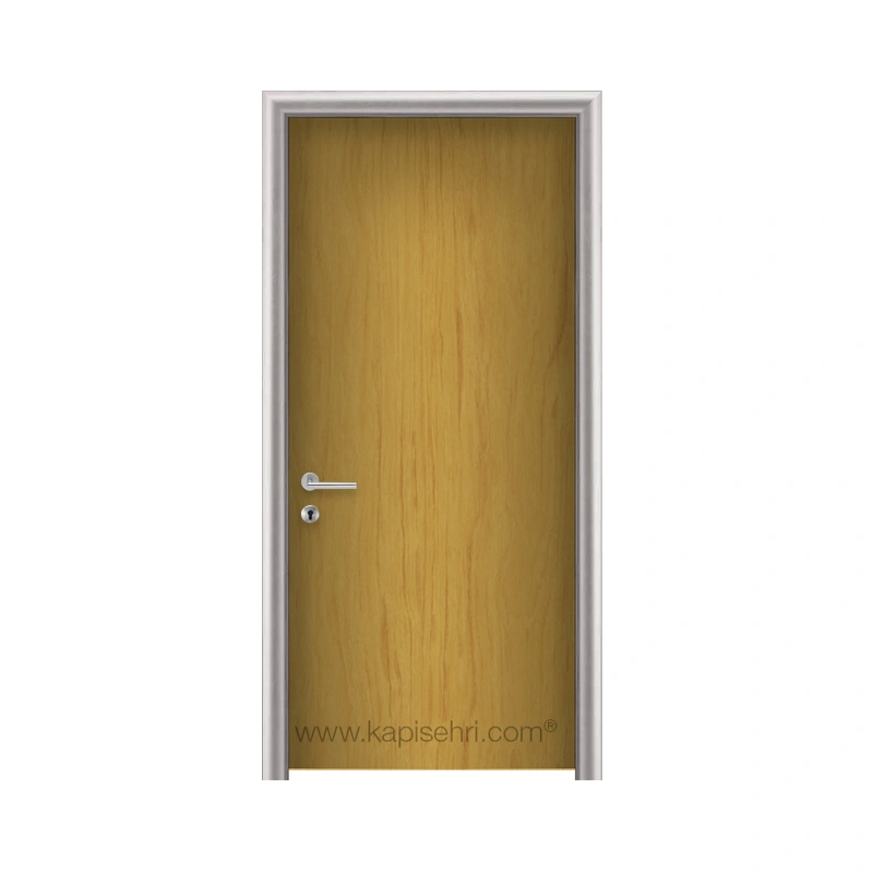Gentaş 4392 Mustard Bubinga Bitlis modeli ayarlı alüminyum kasalı laminat kapı detay görseli
